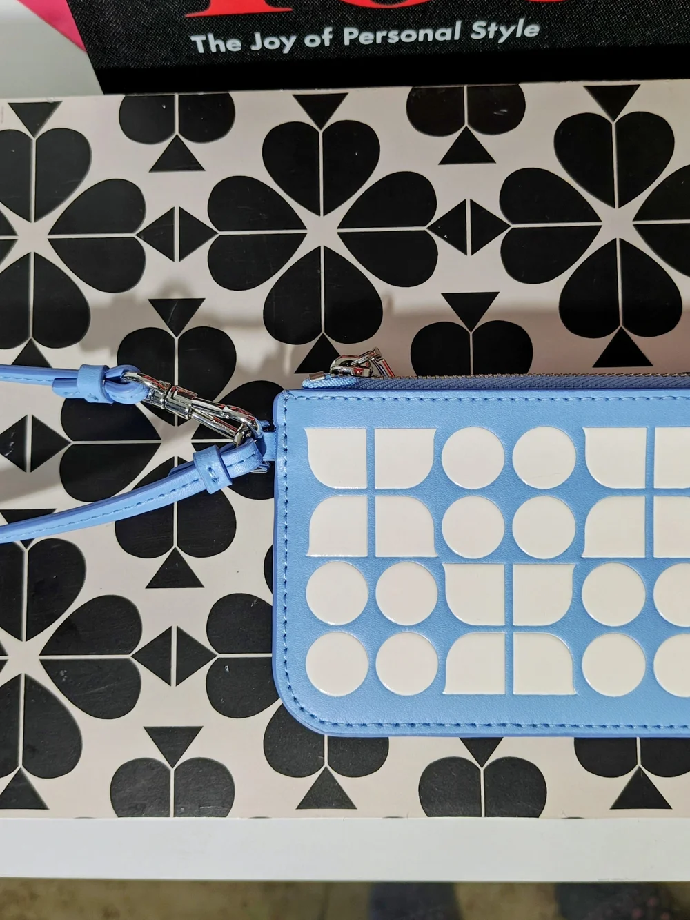 Kate Spade Noel Print Astral Blue Essential Wristlet - RETIRED!